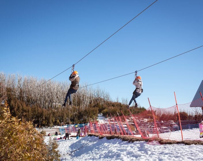 Zipline Flying Fox in Lake Mountain