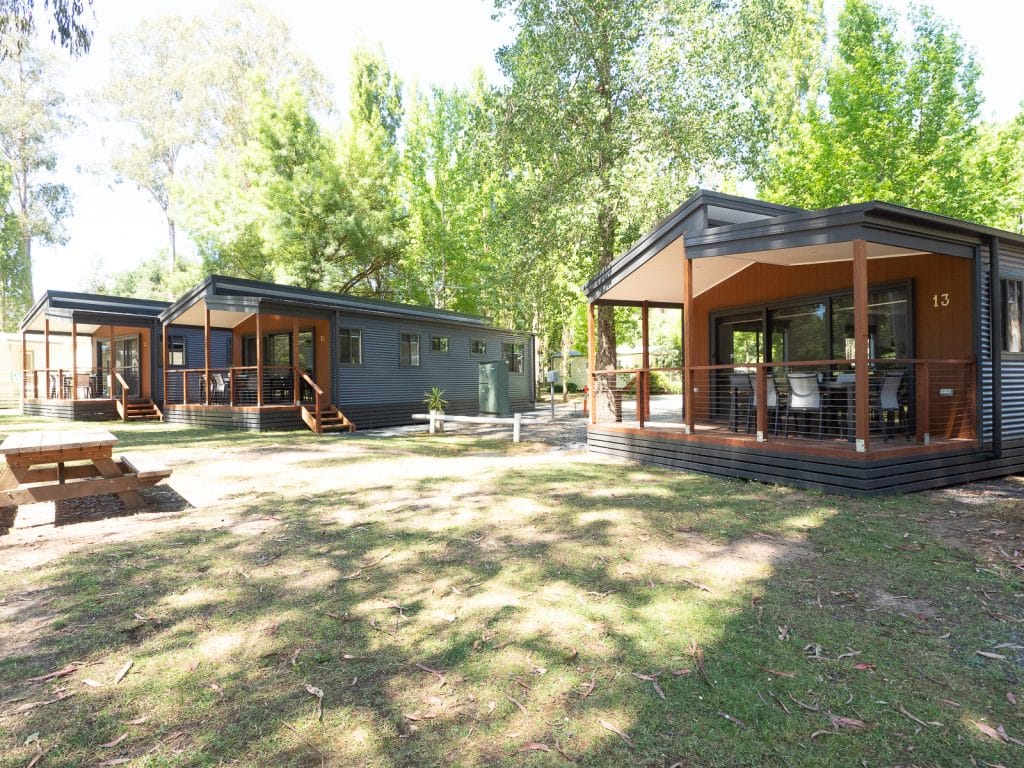 Deluxe Riverside Family Cabins 13 to 15 Marysville Holiday Park